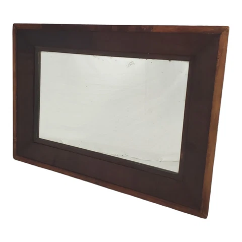 Vintage American Federal Mirror Shaving Mahogany Ogee Wood Vintage Cover