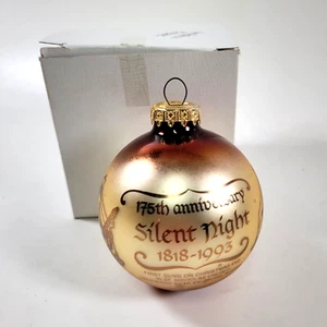 Bronner’s Austria Navidad Vidrio Adorno 175 Aniversario Noche Silenciosa 3.5” - Imagen 1 de 5