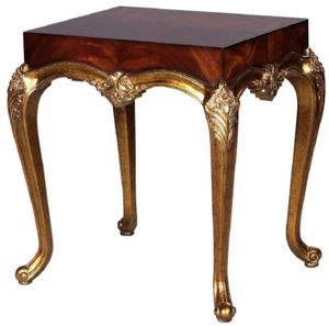 Casa Padrino Luxus Barock Beistelltisch Dunkelbraun / Antik Gold - Prunkvoll - Bild 1 von 4