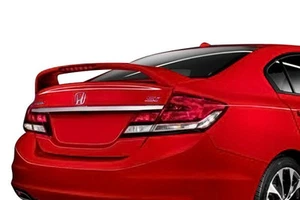 SI Style Rear Spoiler PAINTED Fits 2013 - 2015 Honda Civic 4 Door SJ6370 - Picture 1 of 3