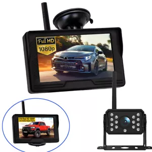 1080P Wireless RV Backup Camera Rear View Kits 5" Monitor for Truck Trailer VAN - Picture 1 of 9