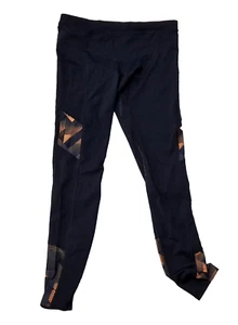 SPEEDO Womens Swimming 3/4 Pant Black Orange Drawstring Sun Protection UK M G - Picture 1 of 2