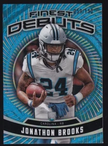 2024 JONATHON BROOKS TOPPS FINEST RC DEBUTS SKY BLUE REFRAC # /150 PANTHERS - Picture 1 of 2