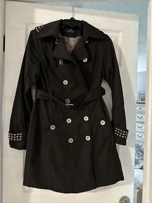 Gabardina Clásica Doble Pecho Chic Et Jeure Negra De París Talla T2 Med Foto 1 de 4