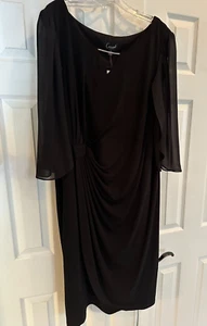 Connected Apparel Dress Black 24W Stretch - Picture 1 of 4