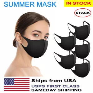 Máscara facial de tela cubierta facial lavable reutilizable (en stock) se envía desde EE. UU. - Imagen 1 de 4