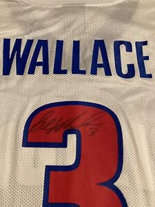 Ben Wallace Autographed Detroit Pistons Jersey #3