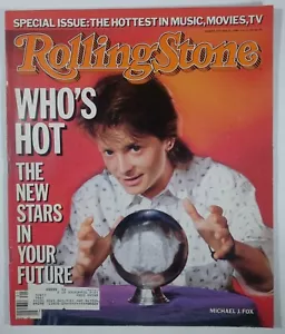 Michael J Fox Crystal Ball Hot Music Vintage Rolling Stone Magazine May 22 1986 - Picture 1 of 1