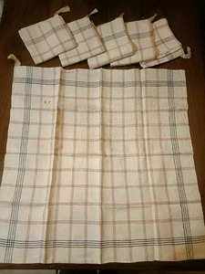 Linge ancien 6 Torchons en Metis Neuf  Anciens XIXeme,  65 x 64 cm  - Photo 1/4