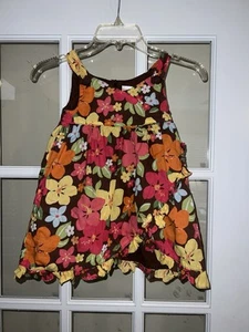 Gymboree Girls Tropical Floral Sundress Size 4T Multicolor Sleeveless Ruffled - Picture 1 of 3
