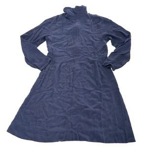 Abito See By Chloe donna 36 piccolo denim scuro blu finto collo crepe mini - Foto 1 di 9
