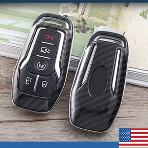 CARBON FIBER Remote Key Fob Cover for Ford F-150 Explorer Lincoln MKX MKC USA- - Picture 1 of 9