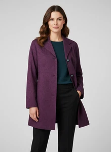 J. Jill Jacket Women's Size 10 Purple Blazer Long Sleeve Button Front Collared - Picture 1 of 7