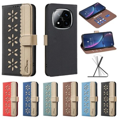 Folding Wallet Stand Leather Case Phone Cover For Xiaomi Redmi Note 14 13 12 Pro - Image 1 of 4