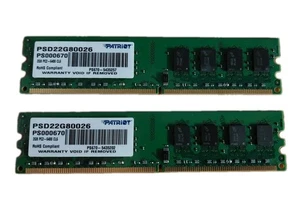 Memoria RAM DDR2 4GB (2x2GB) Patriot PC2-6400 CL6 – Funciona OK - Imagen 1 de 1