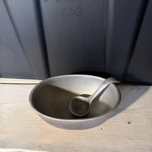 Vintage Carson Freeport Pewter Oval Bowl Dish & Ladle Freeport PA - Picture 1 of 7