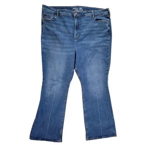 Old Navy High Rise Flare Jeans Damengröße 22 plus klassisch 90er Jahre Y2K mittlere Waschung 44" - Bild 1 von 5