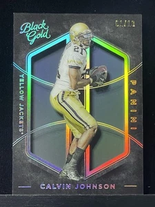 2016 Panini Black Gold Collegiate Calvin Johnson Holo White Gold /10 *#1/10 SSR* - Bild 1 von 3