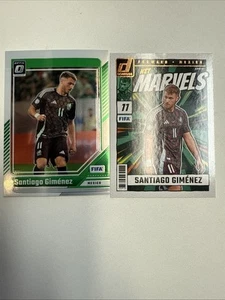 2024-25 Donruss Soccer Lot Net Marvels Insert + Optic Santiago Gimenez Mexico - Picture 1 of 2