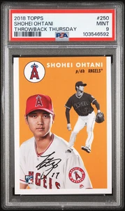 Topps Throwback Thursday Shohei Ohtani #250 2018 RC PSA 9 - Imagen 1 de 3