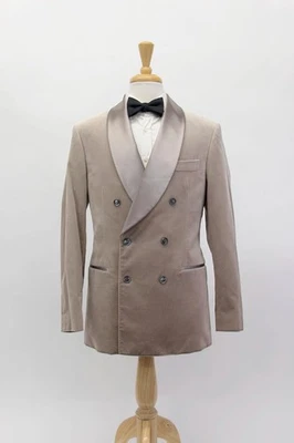 NWT $5995 Brunello Cucinelli Men Velvet Double Breasted 2-Piece Tuxedo Suit A258 - Image 1 of 4