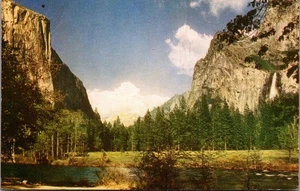 Postal YOSEMITE VALLEY hacia El Capitán CALIFORNIA c1943 - Imagen 1 de 2