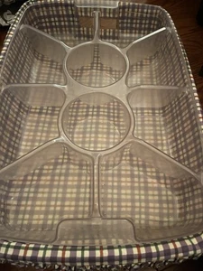 Bandeja para servir grande Longaberger Hostess 10 vías dividida + protector regular - Imagen 1 de 10