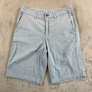 Lululemon Commission Shorts Men 30 Oasis Blue Qwick Oxford 11" Relaxed Fit Golf - Picture 1 of 8
