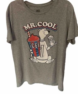 Mr. Cool Icee Size Large Gray Short Sleeve Crew Neck T-Shirt Nostalgia - Picture 1 of 4
