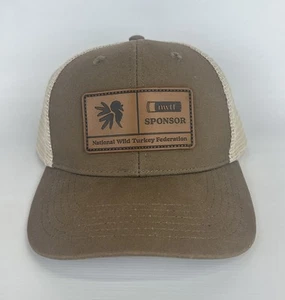 NATIONAL WILD TURKEY FEDERATION NUEVO CON ETIQUETAS PATROCINADOR sombrero marrón gorra ajustable SnapBack - Imagen 1 de 6