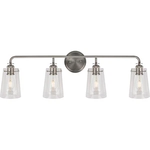 Forte Lighting 5118-04-55 Ronna Bathroom Vanity Light Brushed Nickel - Picture 1 of 3