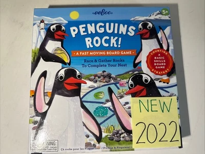 Penguins Rock Board Game 2022 eeBoo Kids Strategy Counting NEW Sealed - Image 1 of 4