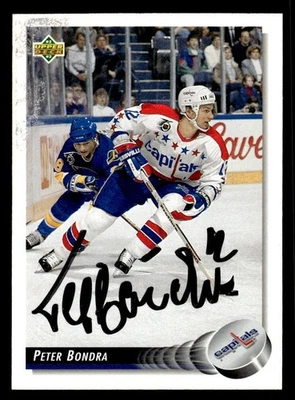 1992 Upper Deck Hockey #115 Peter Bondra Signed Autograph (no COA) - Image 1 of 2