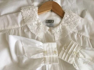 BNWT Laura Ashley Vintage Rare Cotton/Lace Collar Loose Fit Blose/ Shirt, UK 14 - Picture 1 of 14