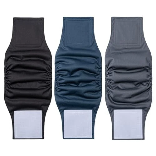 1 o 3 pañales reutilizables para perros pequeños lavables bandas para el vientre masculino para perros, Foto 1 de 4