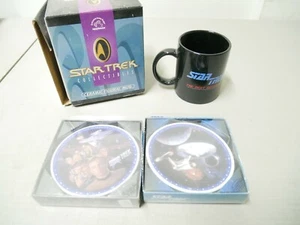 2 Star Trek Ceramic Figural Mugs & 2 Star Trek Plates - Picture 1 of 5
