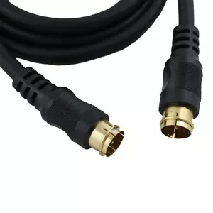 Cable coaxial Eagle push on desconexión rápida RG59 25' pies negro dorado conector F - Imagen 1 de 1