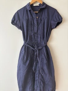 Vintage Purple Prada Midi Shirt Dress 99% Cotton Womens Size 40 Made In Italy - Picture 1 of 11
