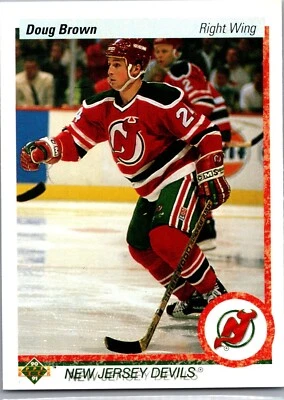 1990-91 Upper Deck Hockey  - #159 Doug Brown  - Image 1 of 2