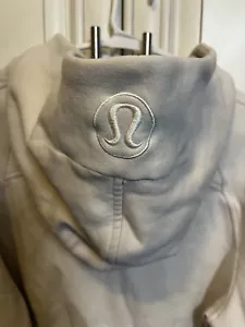 Lululemon Crop Hoodie Sweatshirt Women’s Oversized Half Zip Beige Sz M/L - Picture 1 of 10
