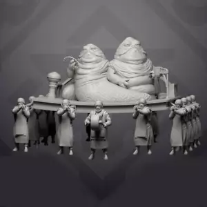 Star Wars Legion Miniatures - Hutt Twins Diorama Hutt Brother Hutt Sister JABBA - Foto 1 di 6
