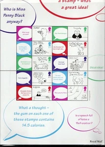GREAT BRITAIN 1996 MNH BOOKLET PANE GREETINGS CARTOONS MINOR CURLING AT TOP - Picture 1 of 1
