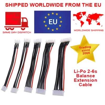 Rc Car LiPo Extension Cable Balance Cable Charging Power Wire 2s 3s 4s 5s 6s - Image 1 of 4