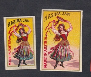 Ancienne étiquette  allumettes Autriche BN60352 Hasina Jan Femme   - Imagen 1 de 1