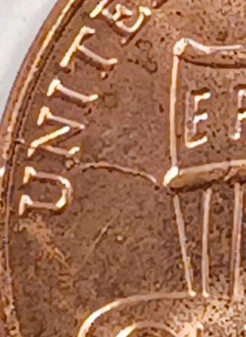 2016 P Lincoln Cent Die Break Error On Reverse From Shield To Rim Rare Cover