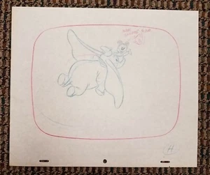 Cute Disney Dumbo Mickey Mouse Baby Commercial Original Production Drawing H - Picture 1 of 1