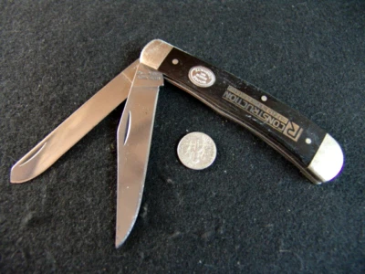 MOORE MAKER-2202-SMOOTH BUFFALO HORN-QUEEN-TRAPPER-LOGO-FACA DOBRÁVEL-MATADOR.TX - Imagem 1 de 4