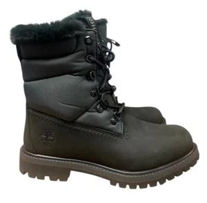 Timberland Premium 6 In Warm Lined Boot Women’s Size 6 Black Nubuck - Picture 1 of 7