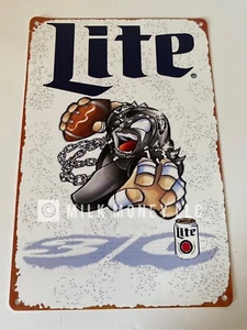 Las Vegas Raiders - Miller Lite - Aluminum / Tin Sign - Oakland Los Angeles - Picture 1 of 4