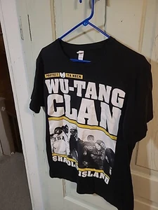 Wu-Tang T Shirt Sz Medium 2011 Protect Ya Neck Shaolin Island Black Used - Picture 1 of 8